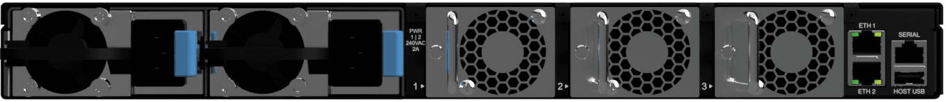 WO-3208 serial console, rear panel